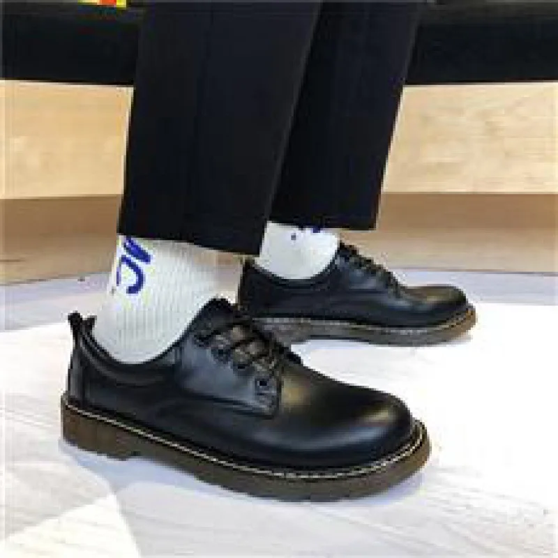 Men's Cowhide Sneaker Derby Shoes Oxford Shoes Casual Brogue Lace up round Toe Party Dress Luxury Leather Shoes