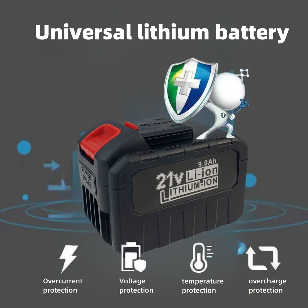 High-power 18650 Lithium-Ion battery pack 3000mAh 9000mAh for QuanYou 21V Cordless Drill Electric Screwdriver