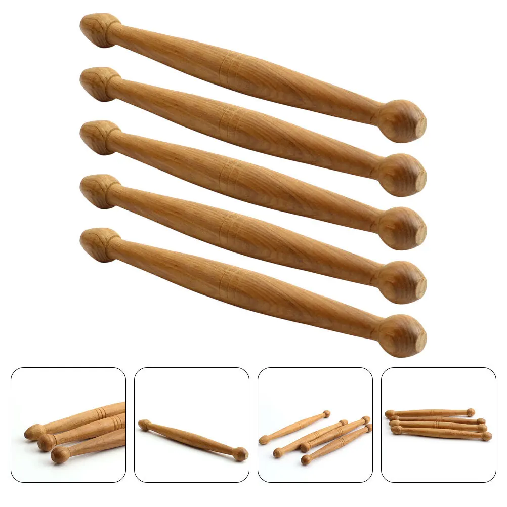

5 шт. деревянные массажные палочки, традиционные массажеры для акупунктурных точек для рук, ног, тела, портативные гладкие долговечные инструменты для релаксации
