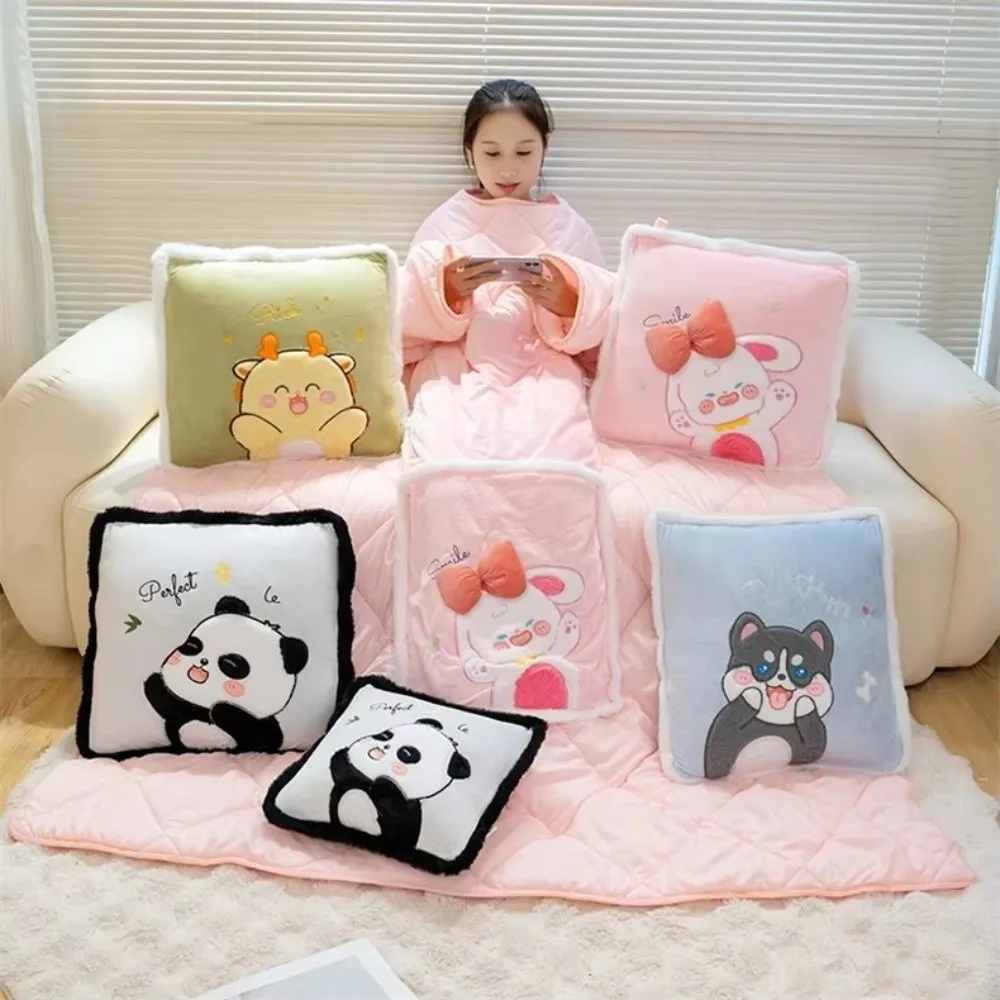 Winter Wearable Blanket Hoodie 2 in 1 with Sleeves Cozy Fleece Throw Wrap Warm Multi Functional Sweatshirt Blanket for Mom Women