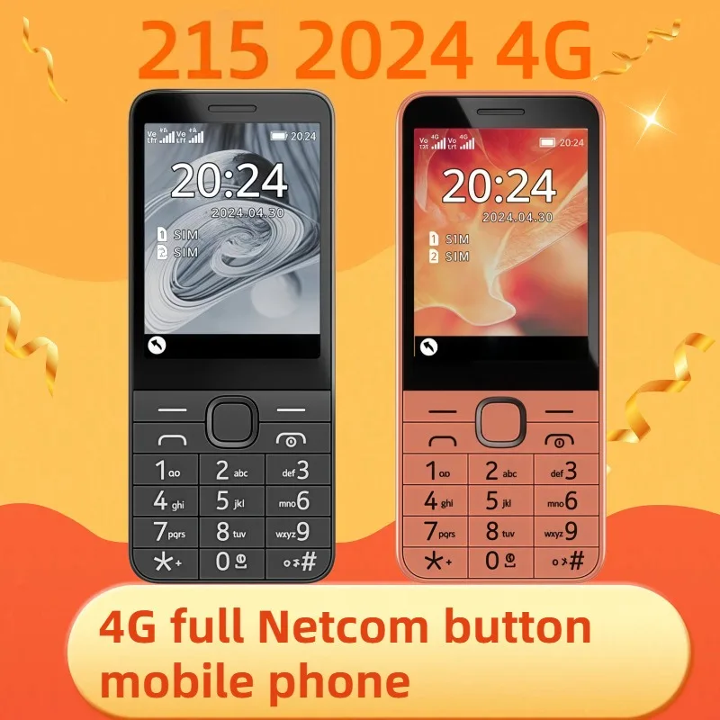 Nokia 215 2024 4G non-smart button elderly machine student candy bar 2.8-inch feature phone with long battery life
