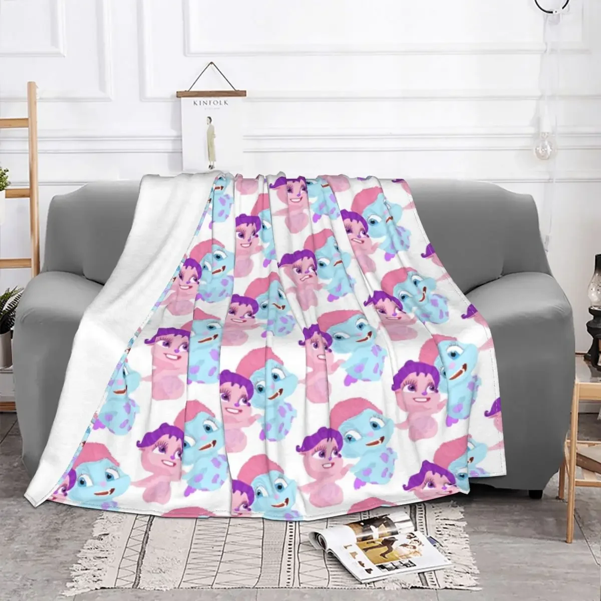 Bibble And Dizzle From Fairytopia Magic Of The Rainbow Blankets Flannel Printed Lightweight Throw Blanket for Sofa Bedroom Quilt