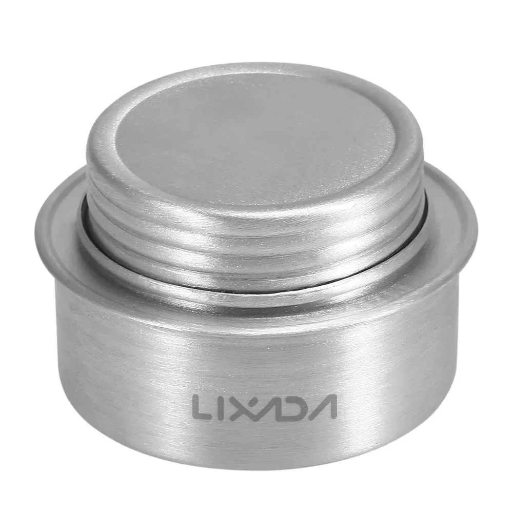 Campingkocher Tragbarer Mini-Alkoholkocher aus Aluminiumlegierung mit Deckel Outdoor Camping Wandern Rucksackreisen Kochherd – Detail 4