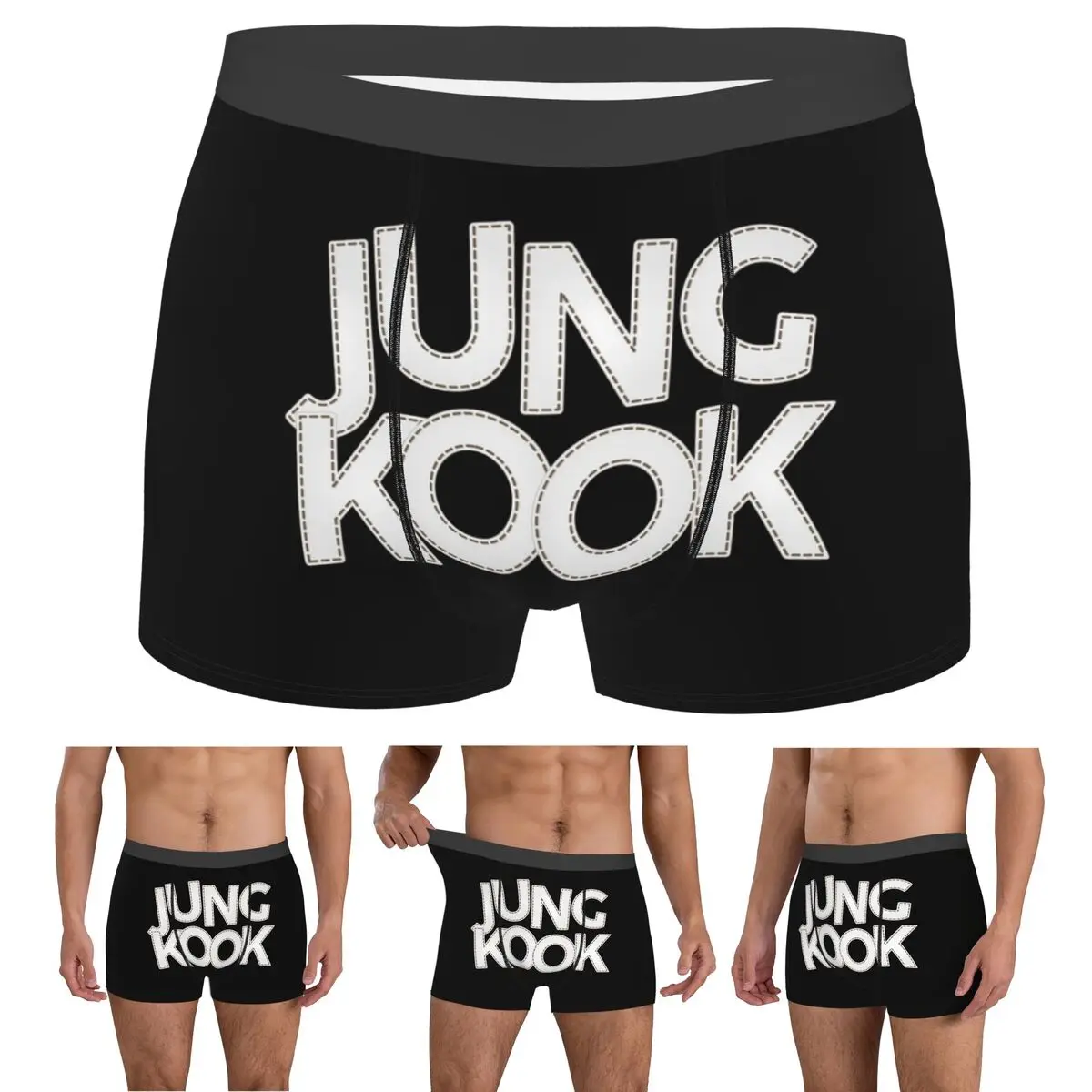 

Boxer Underpants Shorts Classic Jungkooks Golden Album Kpop (1) Panties Male Breathable Underwear for Homme Man Boyfriend Gift