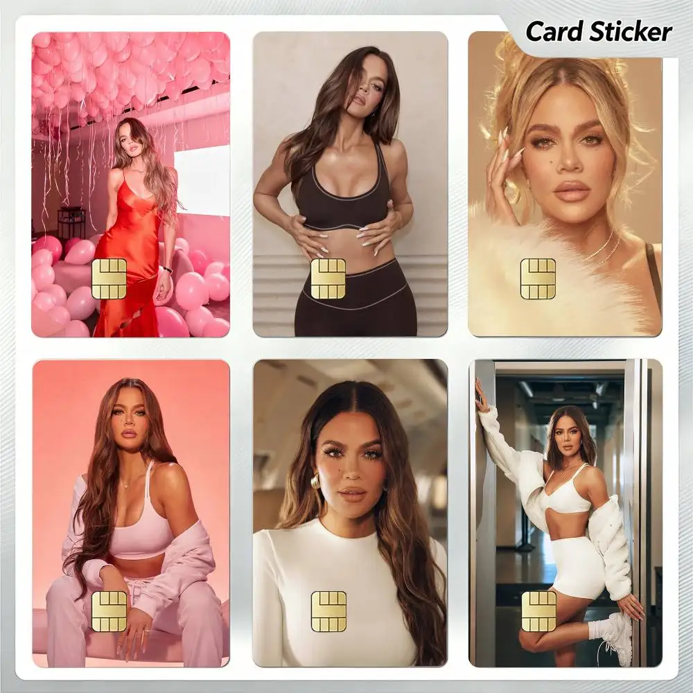 K-Khloe K-Kardashian Decorative Waterproof Film Skin Cover Credit Card Stickers Debit Front Bank Bus Pass