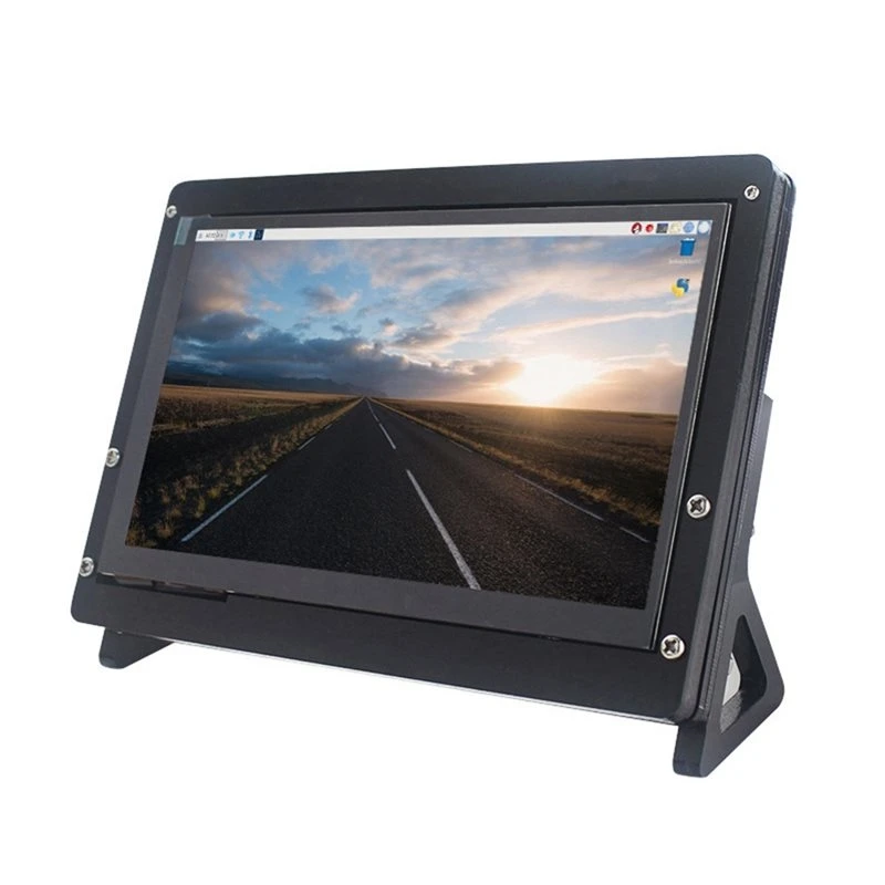 For Raspberry Pi 5 7 Inch Touch Screen 1024X600 IPS Display With Holder HDMI-Compatible Interface Capacitive Monitor