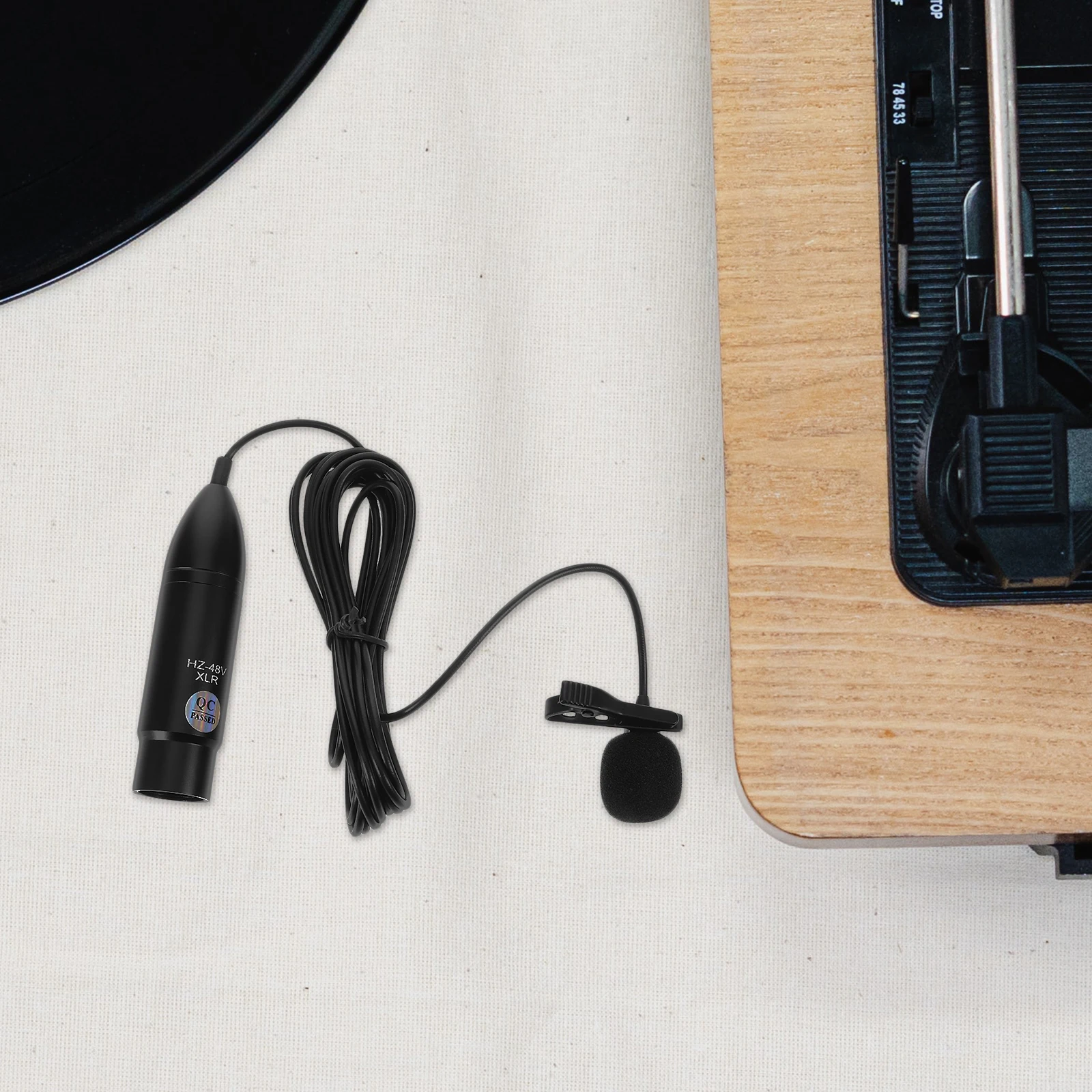 

48V XLR Three-pin Lavalier Microphone Noise Reduction Portable Audio Accessories Collar Clip Recording Equipment