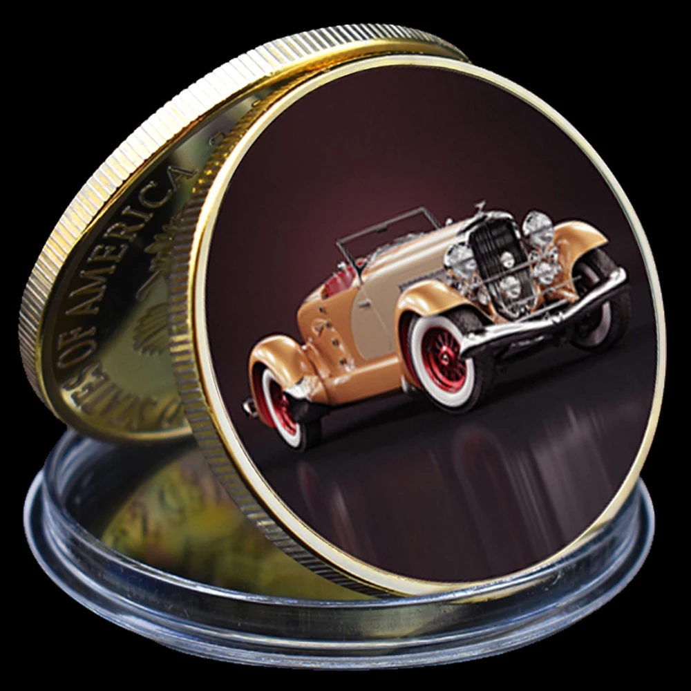 Classic Cars Gold/silver Challenge Coins Vintage Luxury Car Challenge Medals Rider\'s Best Collection Men\'s Holiday Gifts