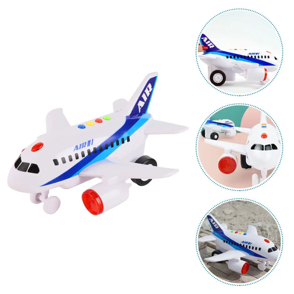 

Baby Airplane Electronic Moving Rotating Glowing Plane Early Education Development Interactive Gift for Toddlers