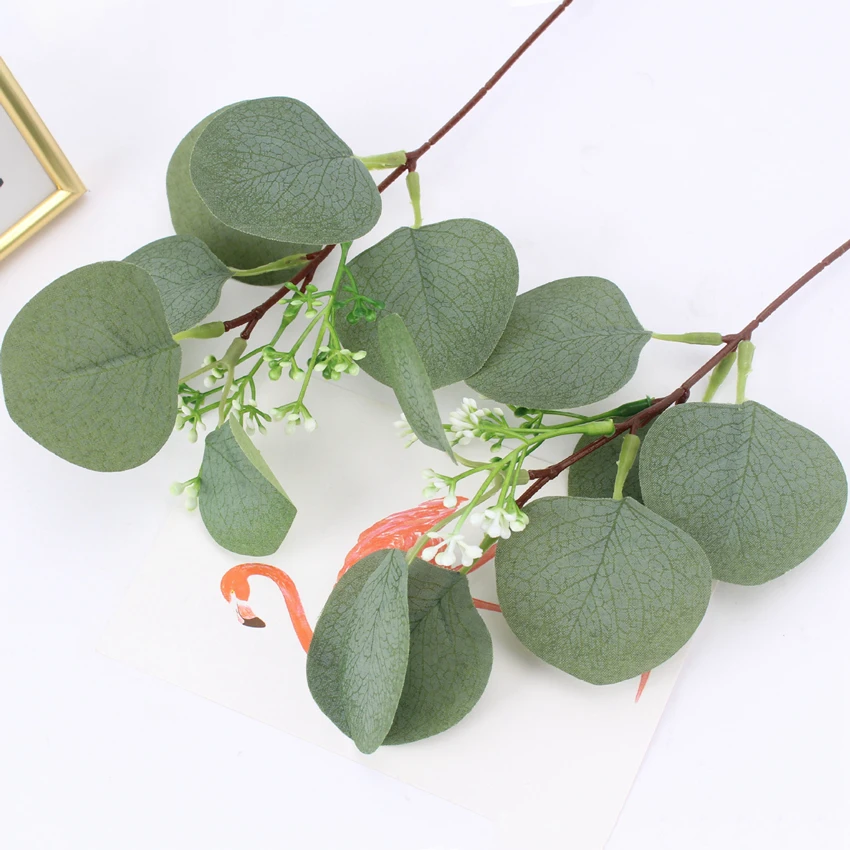 10/20 Stück künstliche Pflanzen, Eukalyptusblätter, Heimvase, Dekoration, Outdoor, Garten, Hof, Hochzeit, Braut, Blumenkranz, Blumengeschenk, Requisiten – Detail 3