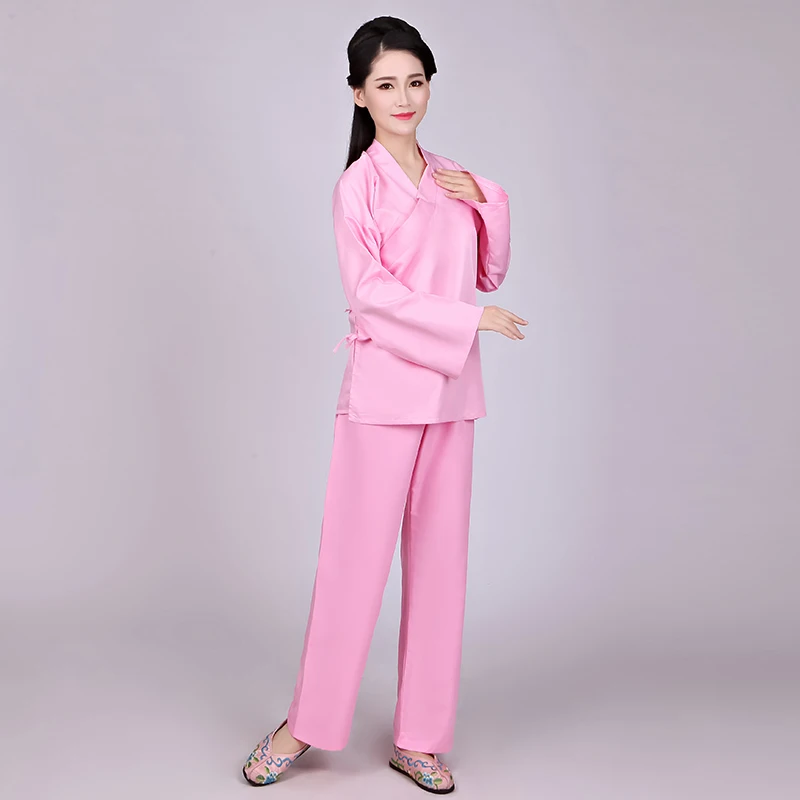 Hanfu Oude Chinese Kostuum Vrouwen Lange Broek Tops Set Wit Roze Slapen Innerlijke Slijtage Mannelijke Vrouwelijke Unisex Nachtkleding Prestaties