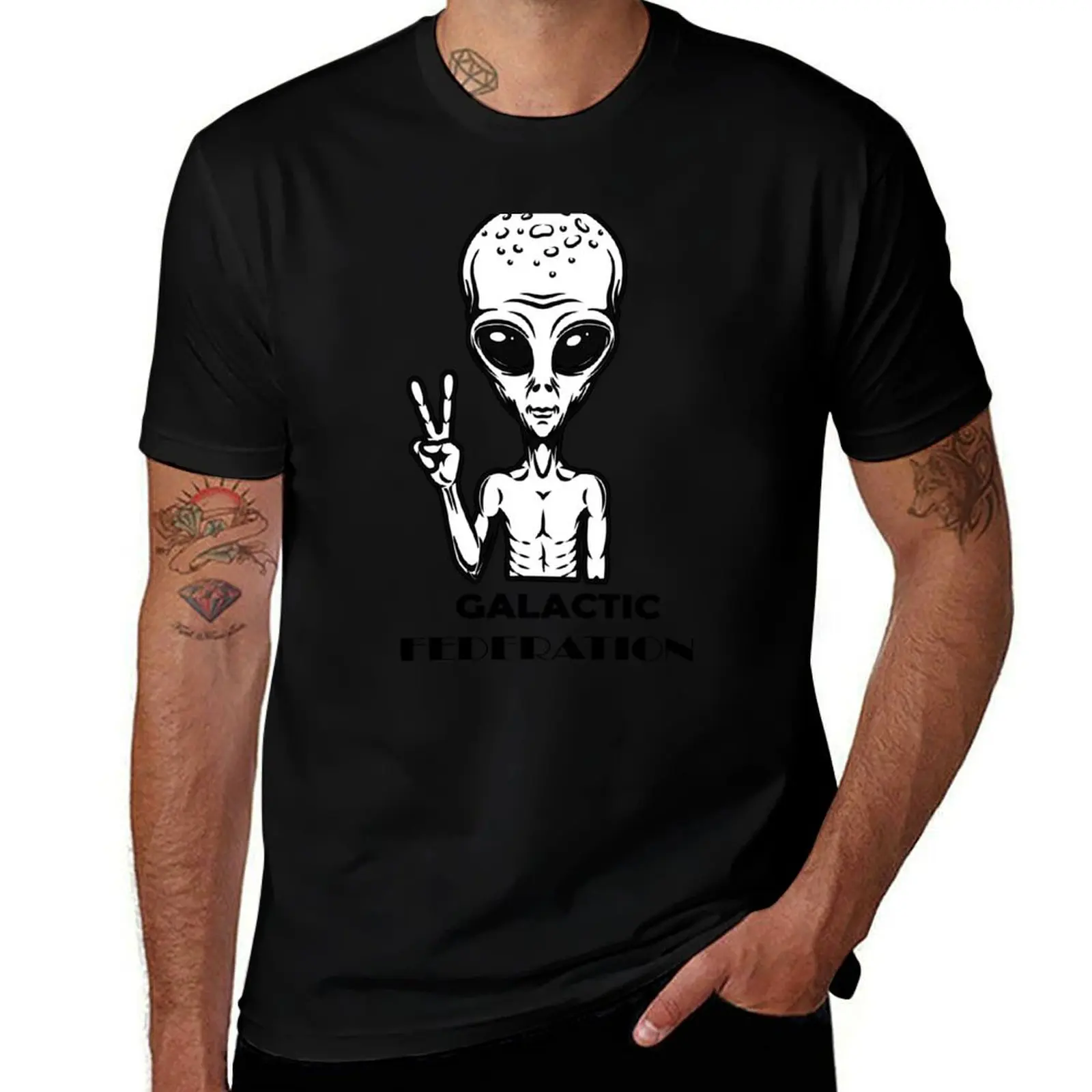 

galactic federation: Galactic Federation of Aliens, alien T-Shirt man t shirts for men t shirts for man pack cotton T-Shirt