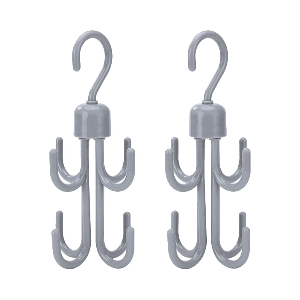 

2Pcs Rotating Hooks Hanger Foldable Drying Rack Clothing Hat Scarf Tie Bag Umbrella ganizer Wardrobe Travel PP Material