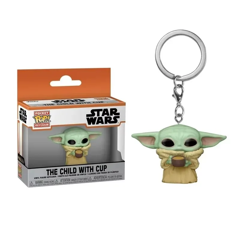 FUNKO POP Star Wars the Child Series the Child Keyring Anf the Child with the Cup Key Chains Pop Keychain Toys - Image 4