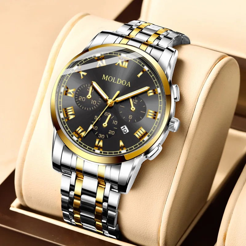 Men's Waterproof Quartz Watch Male Business Wristwatch Calendar Luminous Function Perfect For Daily Wear Outdoor Activities