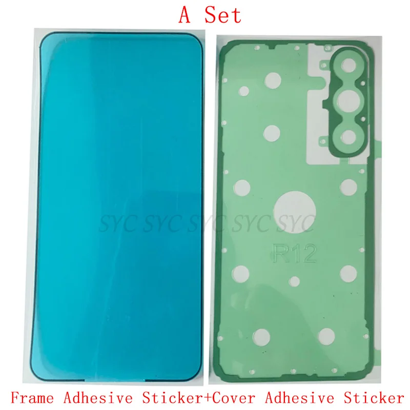 2 قطعة الغطاء الخلفي لاصق ملصق الغراء لسامسونج S23 S24 S25 الإطار الأوسط لاصق ملصق إصلاح أجزاء