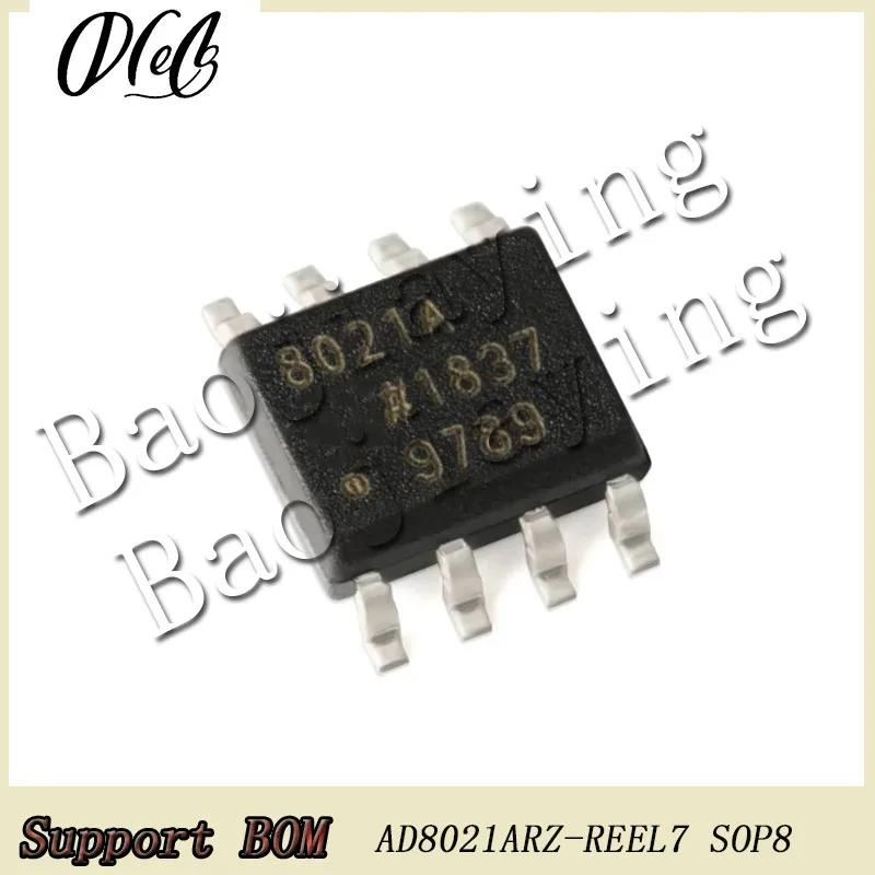 5PCS/Lot AD8021ARZ-REEL7 AD8021AR SOIC-8 IC Chip For Low noise high-speed amplifier
