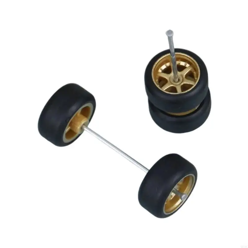 M89C 4Pcs Durable 1/64 Alloy Car And Axles For Truck Customization