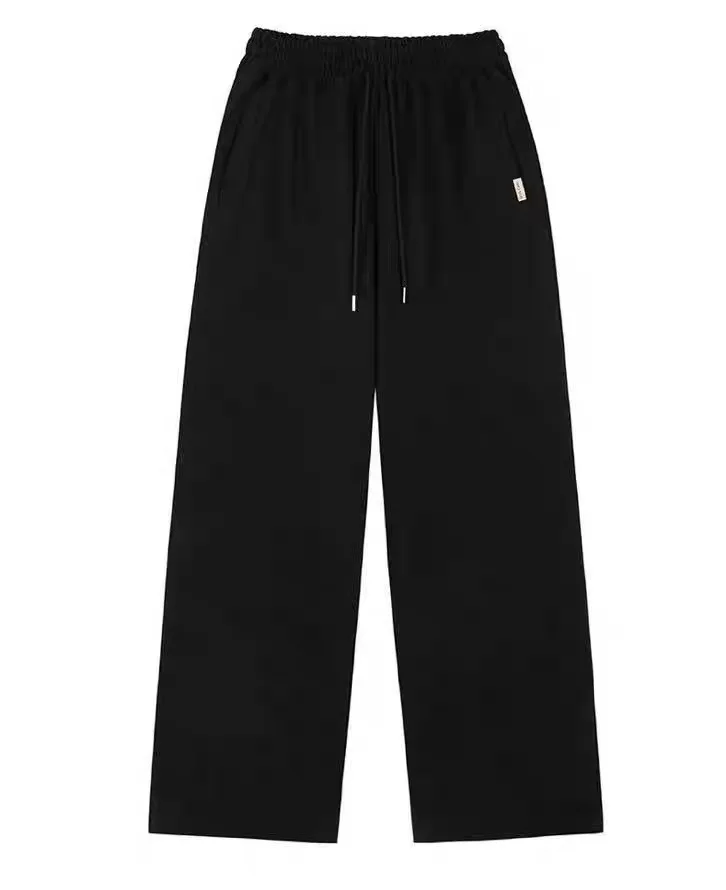  Casual Embroidered Letter Joggers Women's Dancing Pants Autumn Winter Versatile Straight Leg Pants Natural Waist