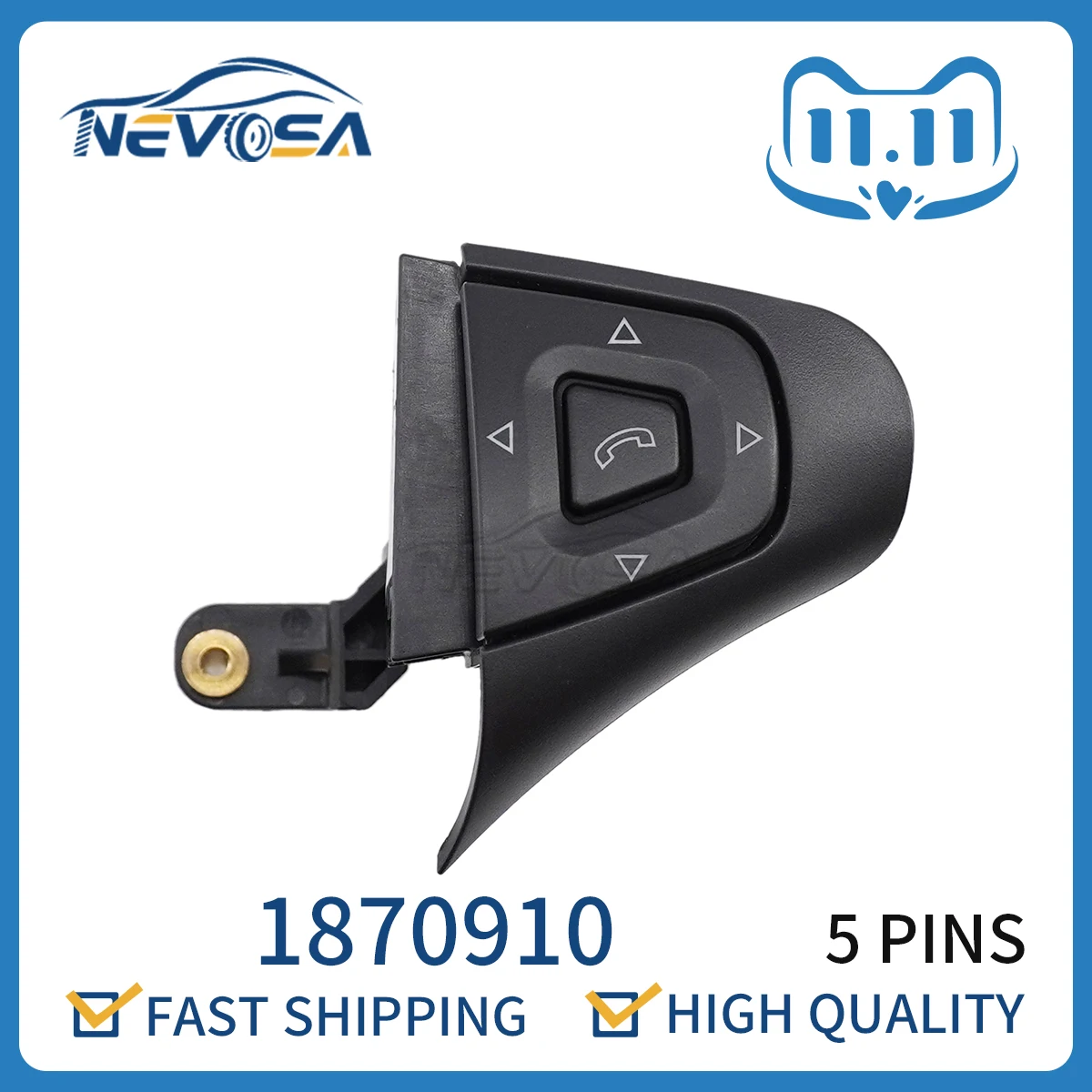 

Nevosa 1870910 Steering Wheel Switch Panel Module Telephone Switches and Menus For SCANIA P G R T Series Truck