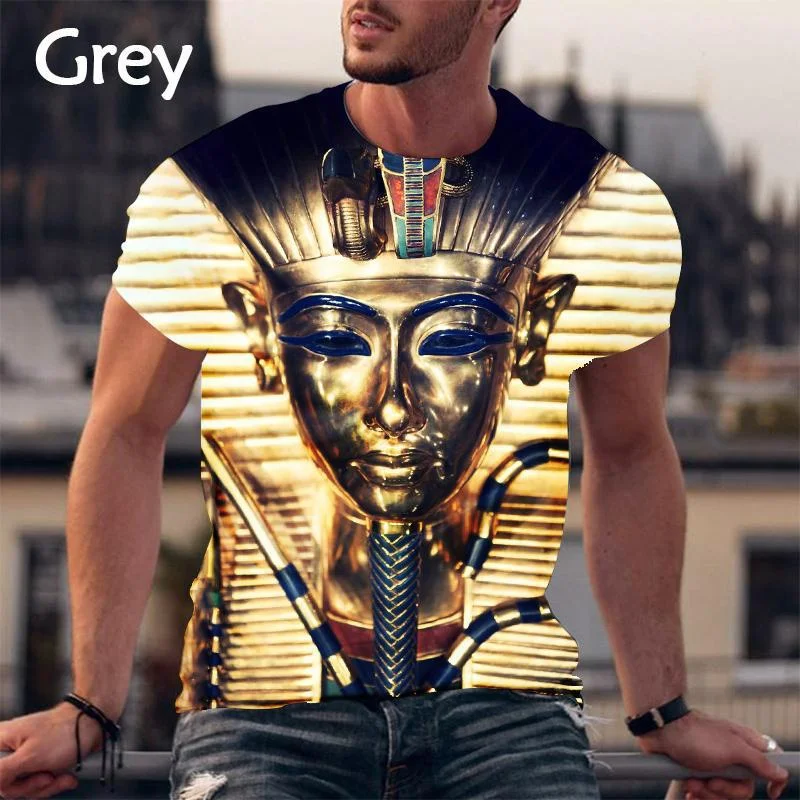 Ancient Egyptian Pharaoh 3d Printing T Shirt Street Funny Hip-hop Fashion Casual Cool T-shirt Top