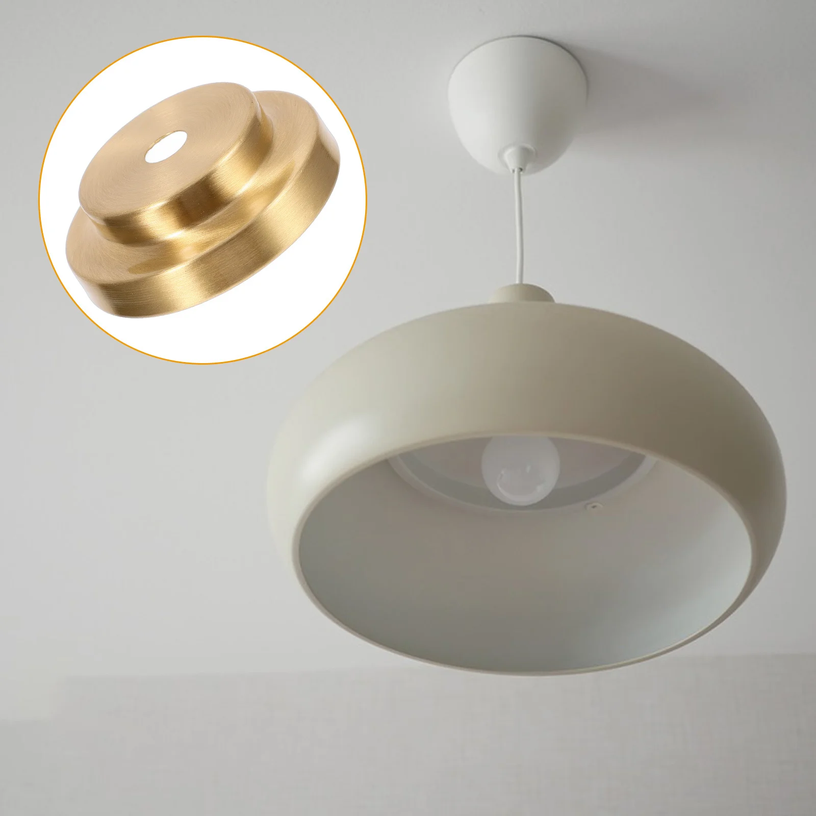 

Copper Ceiling Light Plate Vintage Round Base Break Resistant Pendant Light Canopy Fixture Mounting Plate for Home