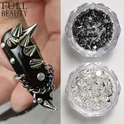 1Pcs Stylish Nail Accessories Punk Rivet Decor in Gold and Silver Mixed Metal Rivet Nail Charms