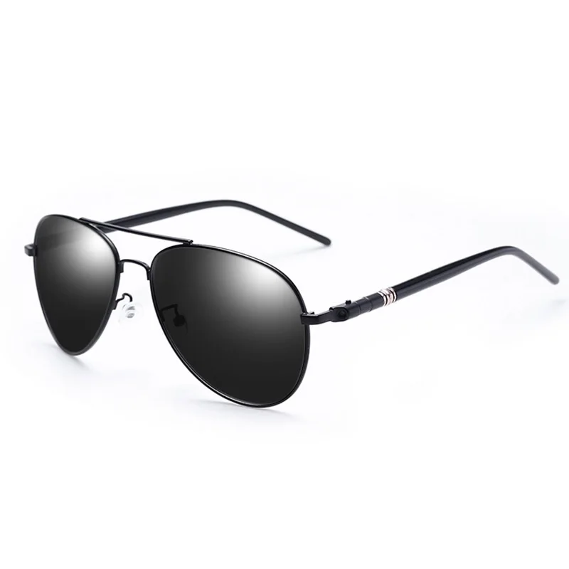 Mannen En Vrouwen Gepolariseerde Zonnebril Gekleurde Reflecterende Bril Driving Zonnebril Zwarte Unisex Pilot Lenzen Uv400