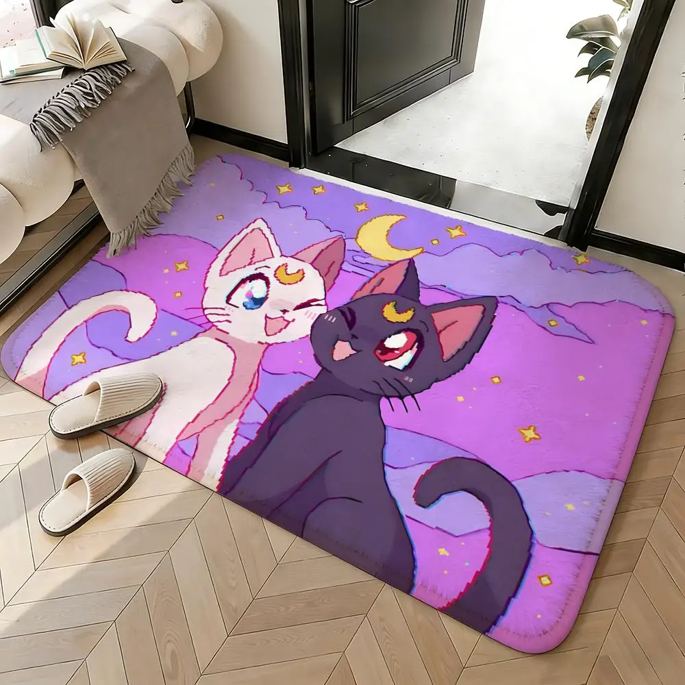 Soft Absorbent Non-Slip Rug Anime Sailor Moon Floor Mat Home Decor Doormat Bedroom Floor Mat Shower Carpet