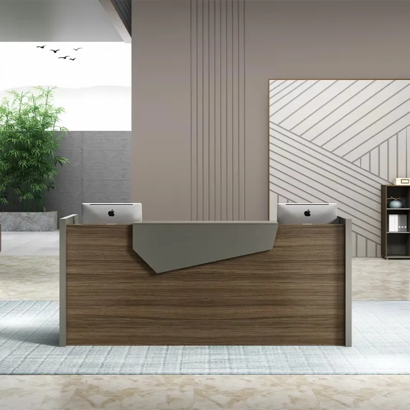 

Wooden Front Desk Reception Table Beauty Salon Reception