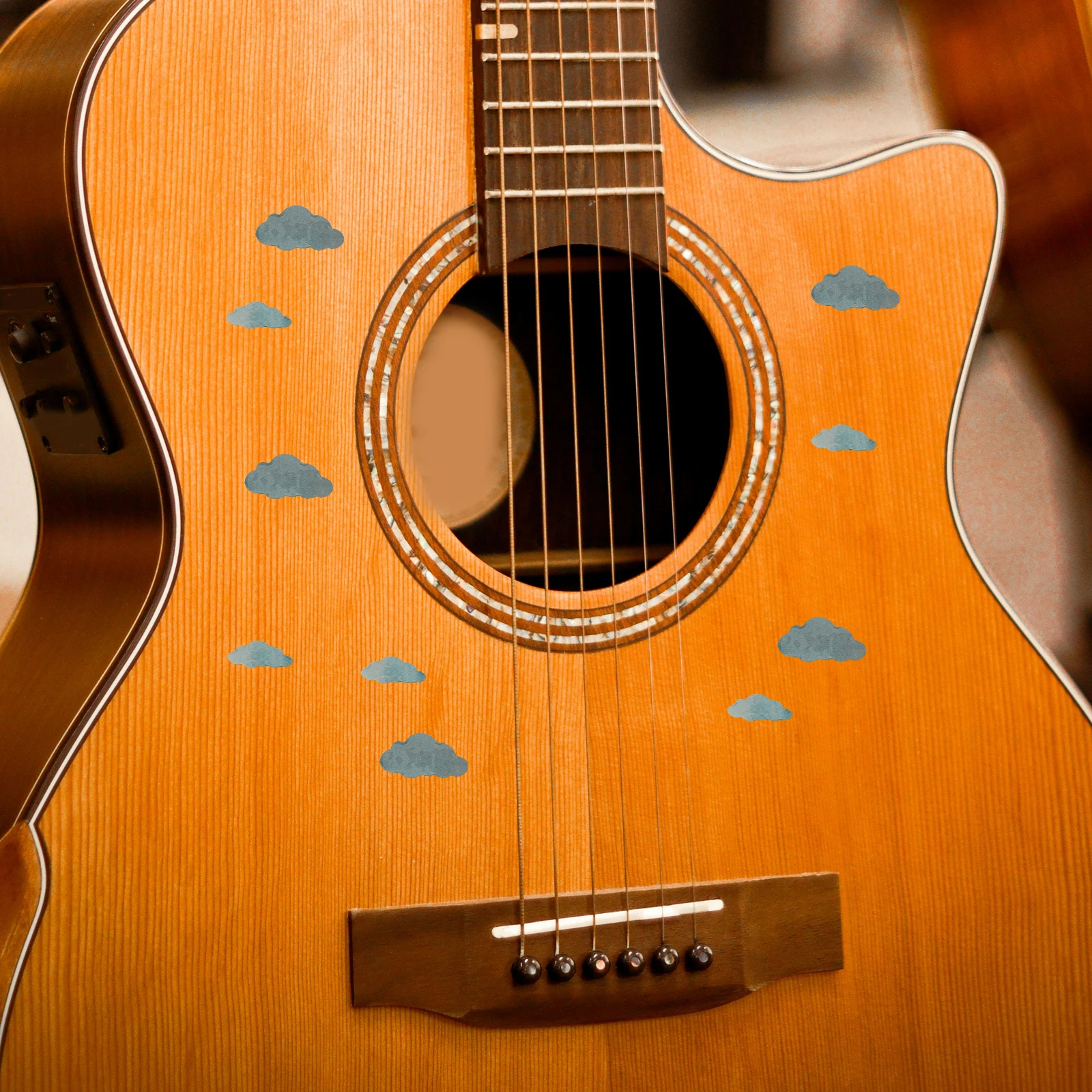 

Guitar Fretboard Stickers Bass Neck Markers Fingerboard Silver Plastic Electric Decals