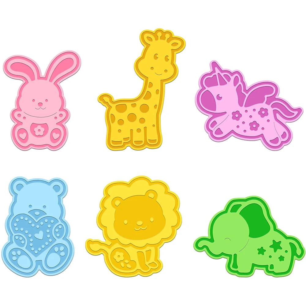 

6Pcs Cute Animal Metal Cutting Dies Toys Die Cuts Bear Mold for DIY Scrapbook Photo Album Holiday Cards Making Diary Decoration