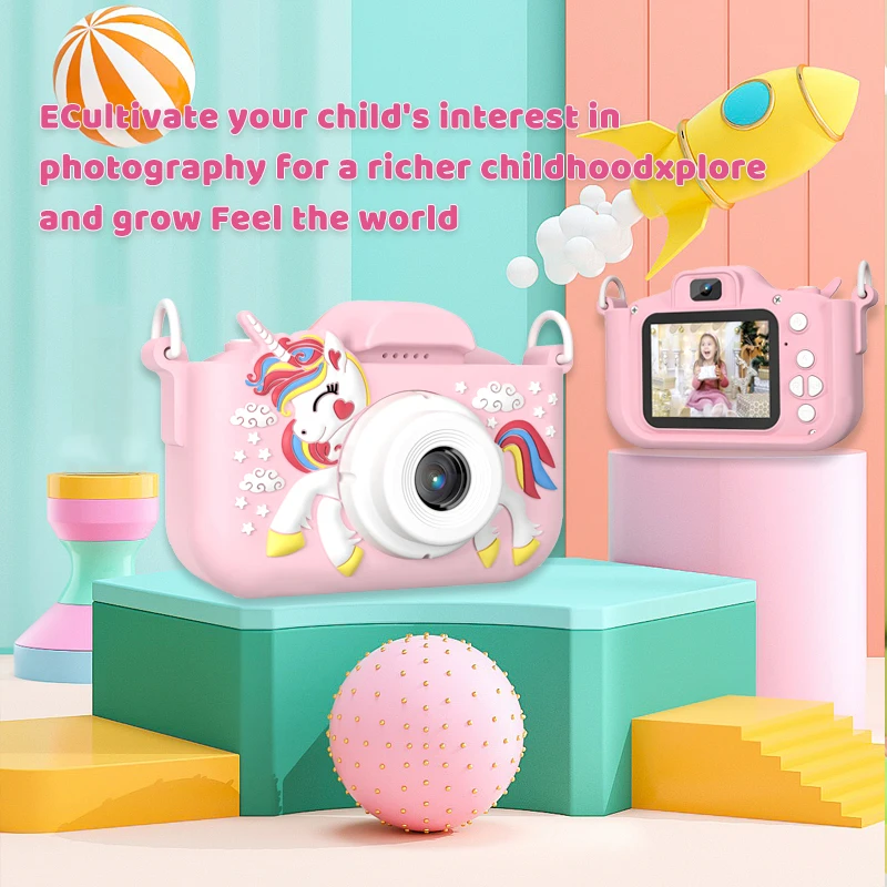 New Style Mini Children Camera Portable 1080P HD Camera Child Selfie Parent-Child Interaction Record Life Toys Camera Gifts