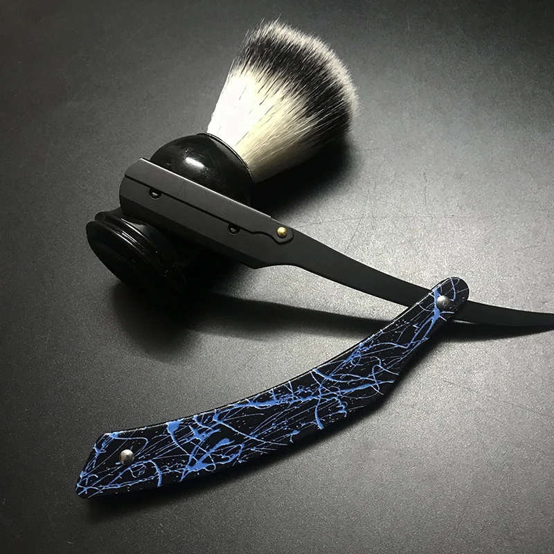 Homens barbear barbeiro ferramentas navalha de cabelo antigo borda reta dobrável faca de barbear unisex remoção do cabelo metal moda atacado