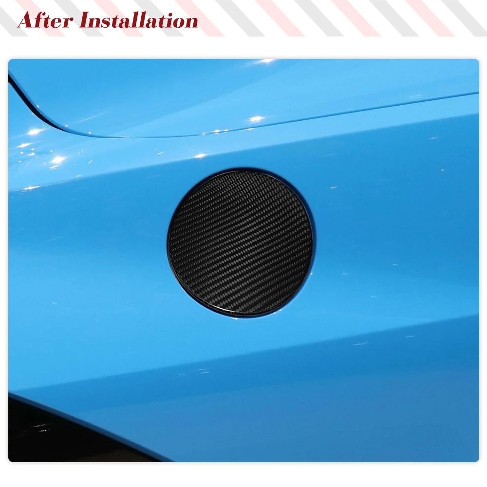 Car Gas Lid Oil Fuel Tank Cap Cover For Chevrolet C8 Corvette C8 2020-23 Stingray Dry Carbon Fiber Gas Cap Overlay Car Body Kits