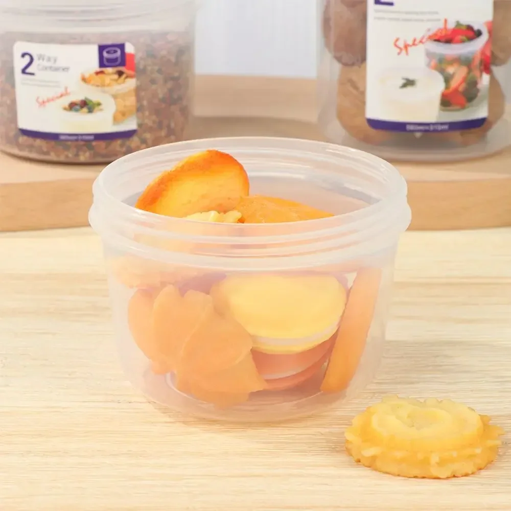 Fresh-keeping Food Container Salad Yogurt Box Container For Cereals Double-layered Portable Travel Storage Jars Kitchen Accessor