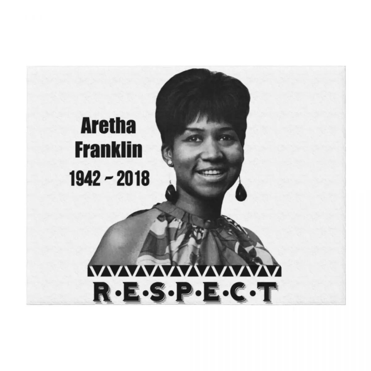 

Aretha Franklin 1942 - 2018 Respect Throw Blanket For Decorative Sofa cosplay anime Sleeping Bag Nap Blankets