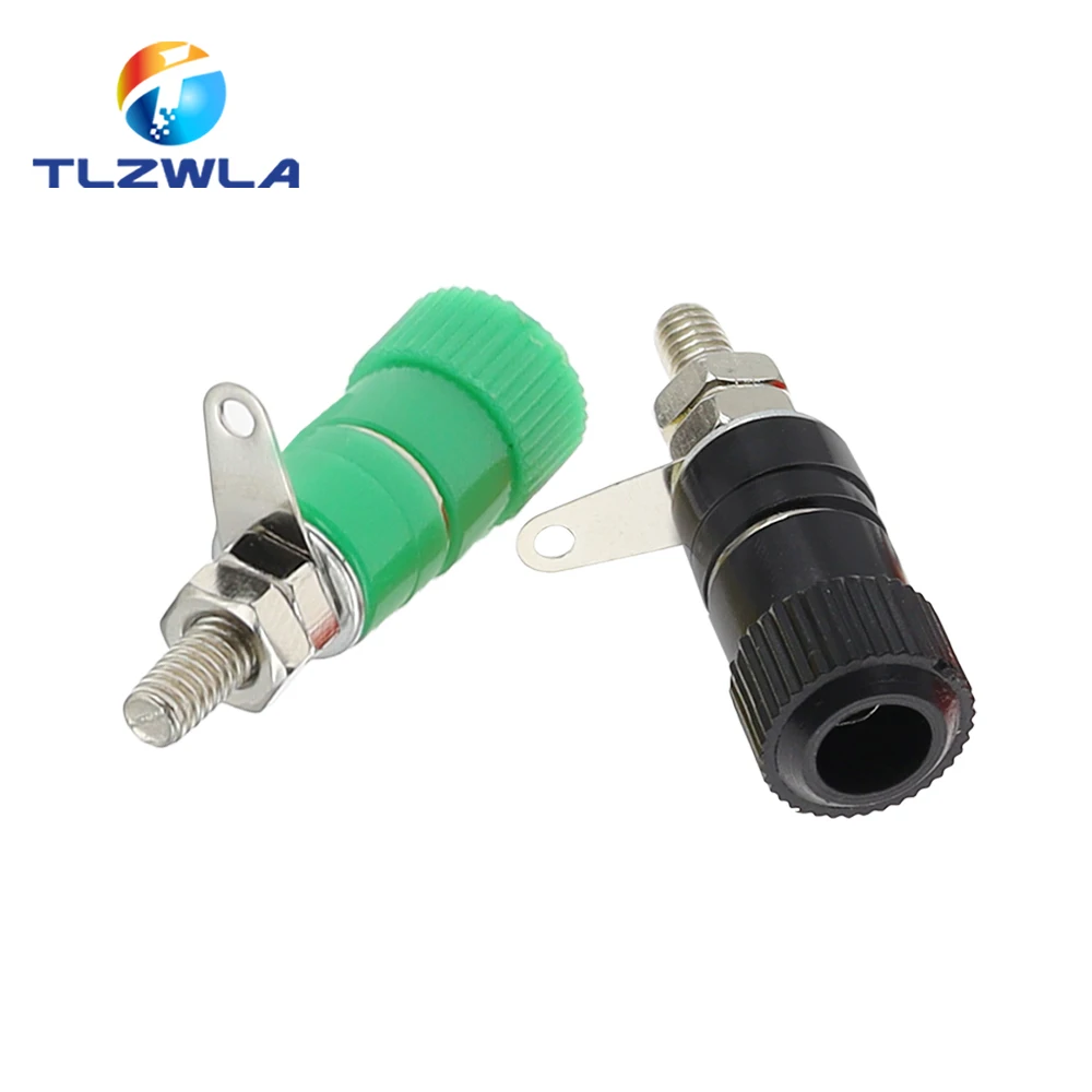 10PCS Terminal Blocks JS-919 4mm Amplifier Terminal Connector Binding Post Banana Plug Jack Mount