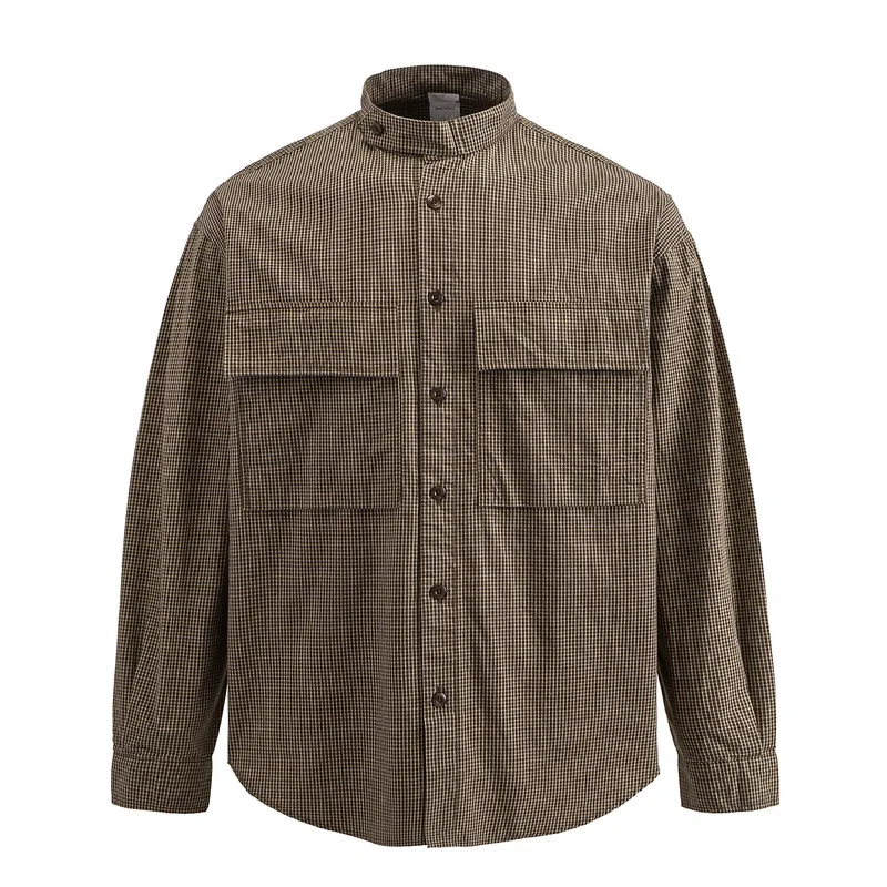 FACTCHECK EU US Size Luxury Quality Retro Multi-Pocket Plaid Work Shirt Unisex Loose Fit Cotton Collar Long-Sleeved Work Shirt