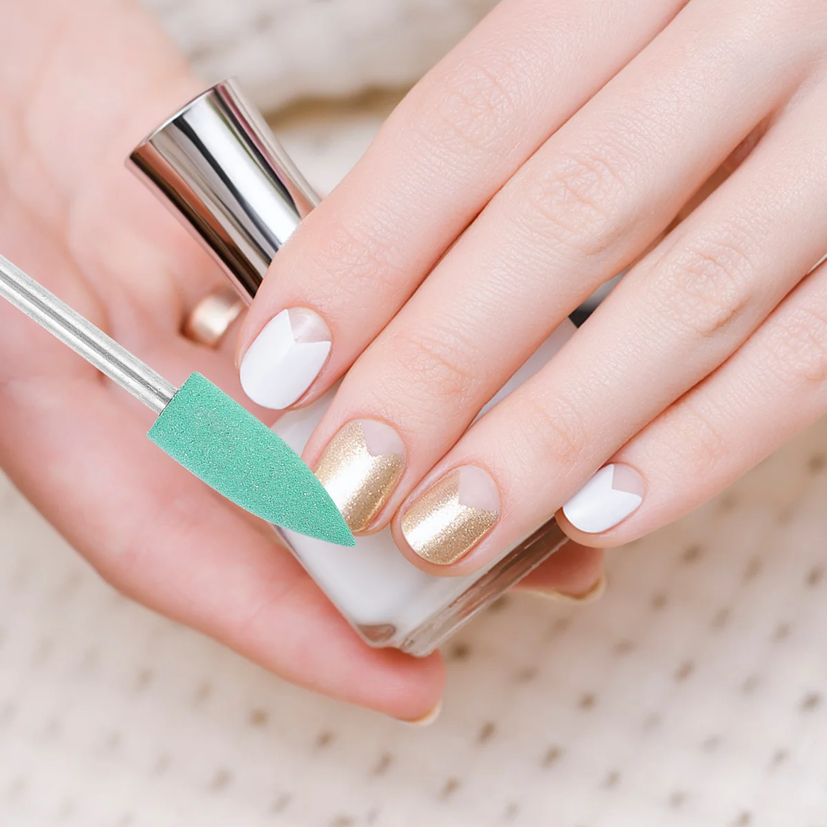 1세트 네일 그라인딩 헤드셋 도구 높은 내마모성 충격 온도 모든 펜 타입 폴리셔에 적합 매니큐어리스트용