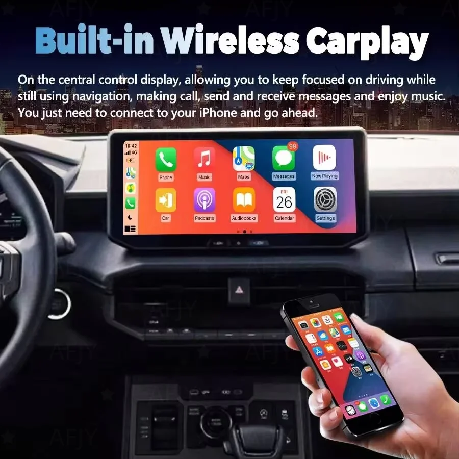 Android 15 12.3 Inch Car Radio For Toyota Hilux 2026 GPS Navi Wireless CarPlay Support 360 Camera Fit LHD & RHD  Head unit
