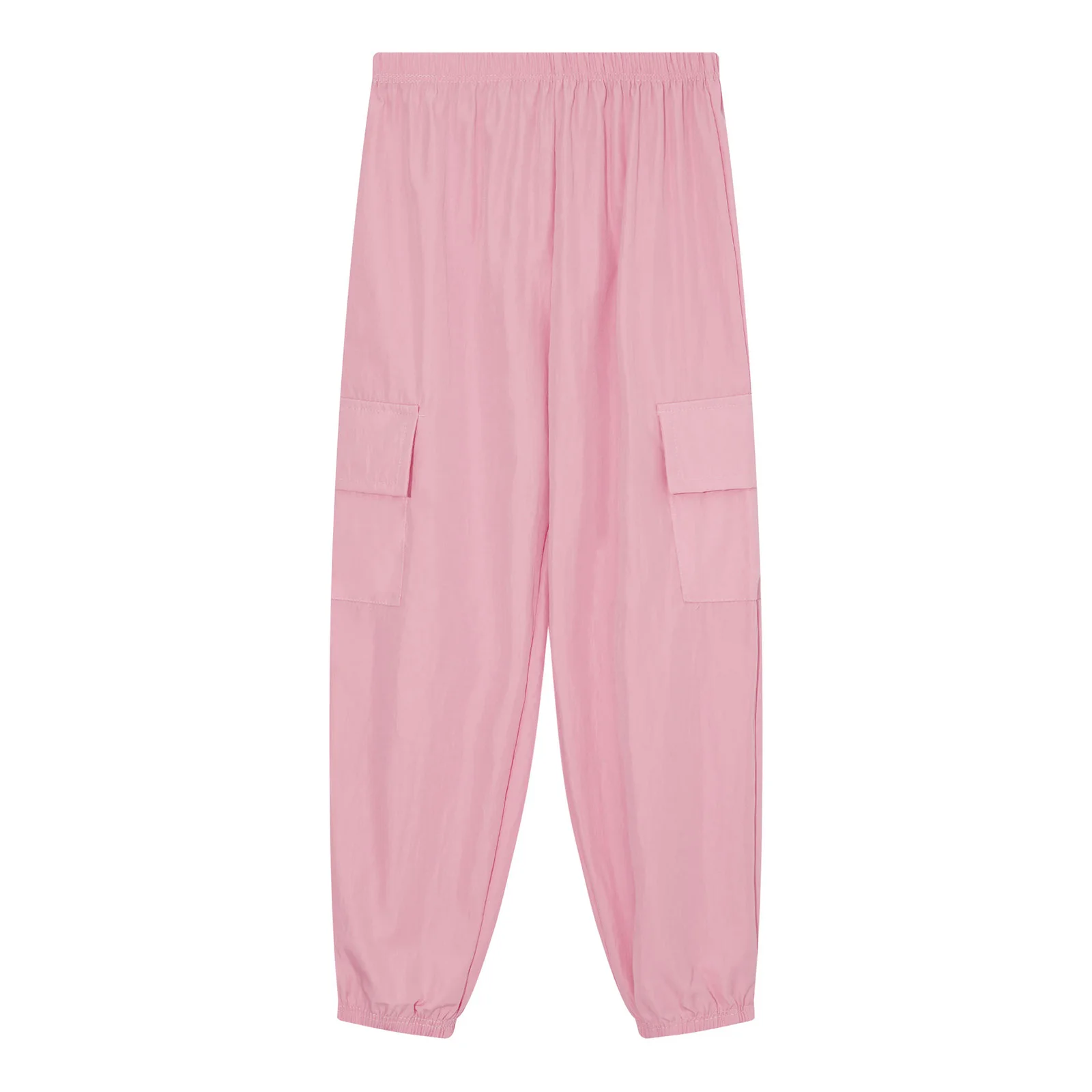 

Kids Girls Boys Cargo Pants Casual Soft Lightweight Elastic Waist Sweatpants with Flap Pockets Hip-Hop Skateboarding Trousers