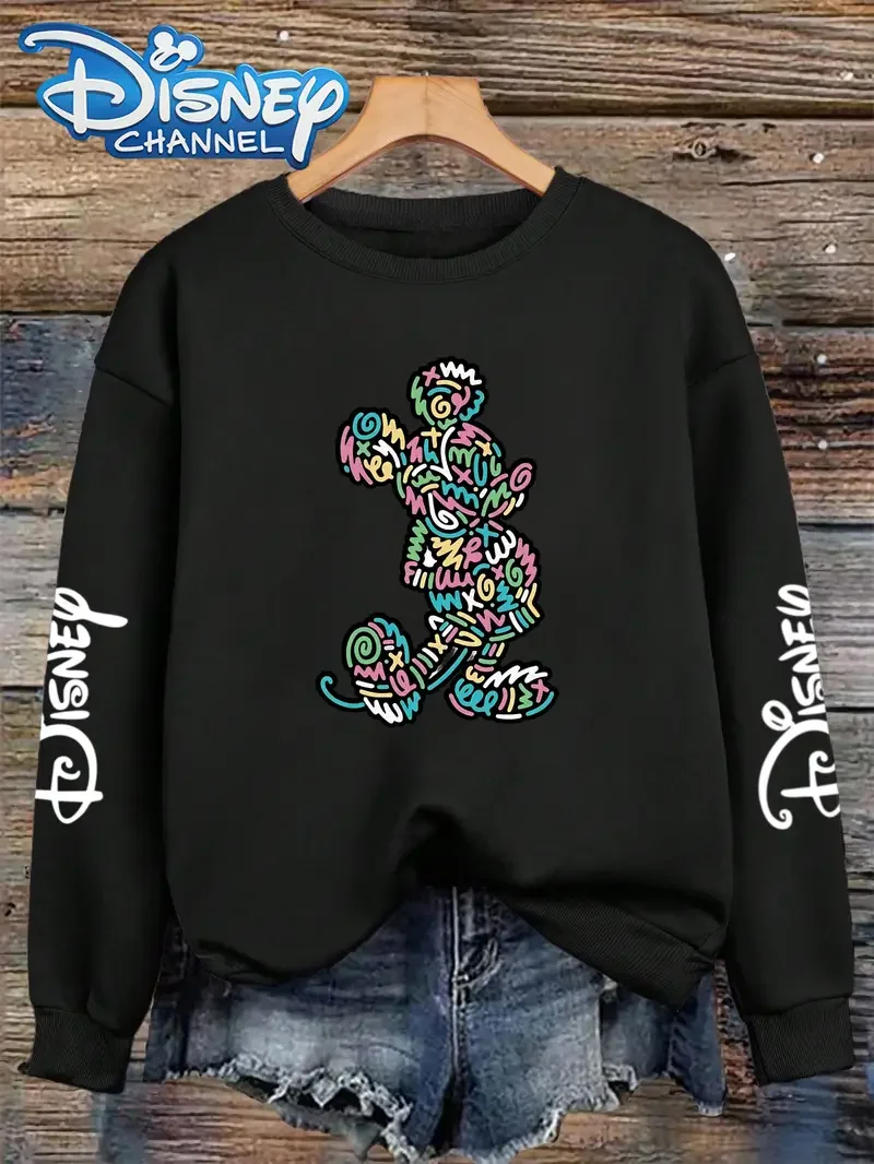 De Disney Mickey-thema-trui uit 2025 is een los en warm paar-sweatshirt voor modieuze meisjes in de herfst