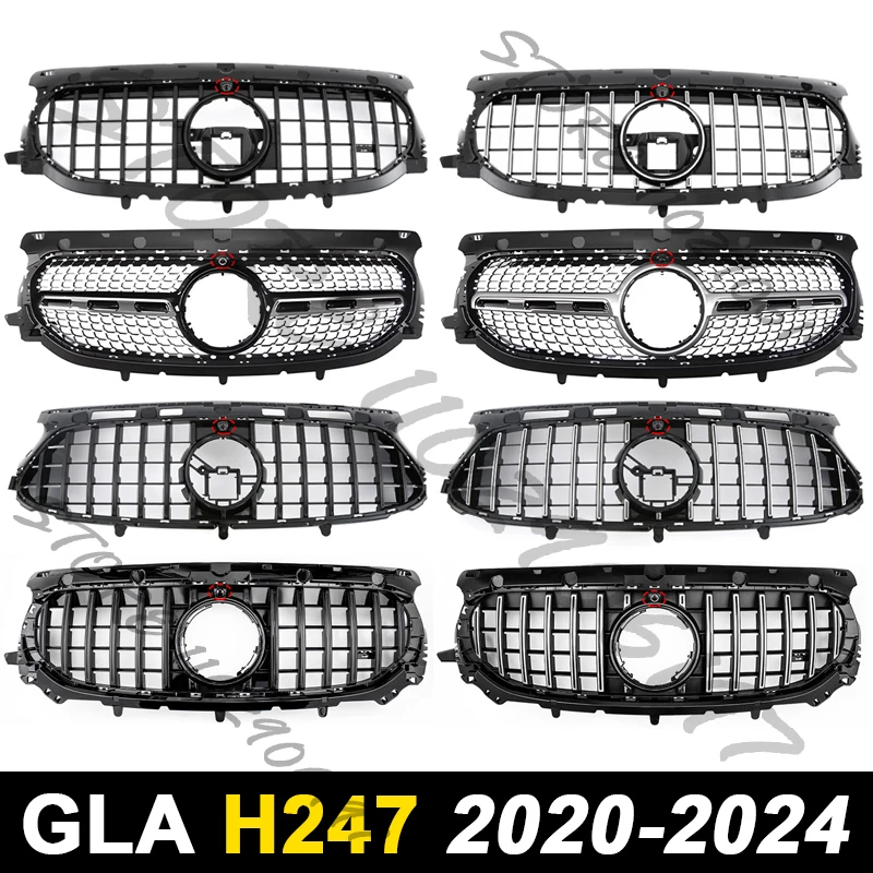for 2020-2023 2024+ H247 GLA Mercedes Benz GLA180 GLA200 GLA220 GLA250 GT STAR Bumper Mesh Racing Grille