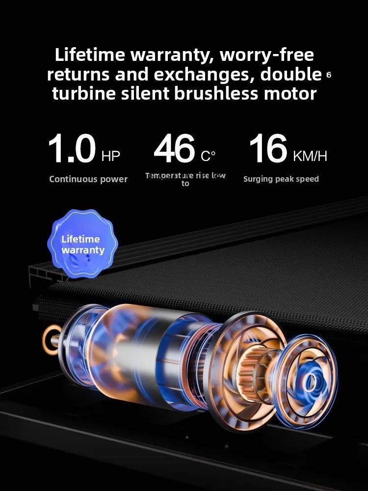 XL treadmill household model, small foldable multi-function, for silent gym