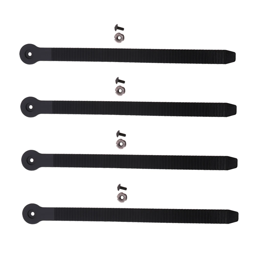 4 Pack PU Inline Skating Strap Belt Kit for Roller Boot Shoes