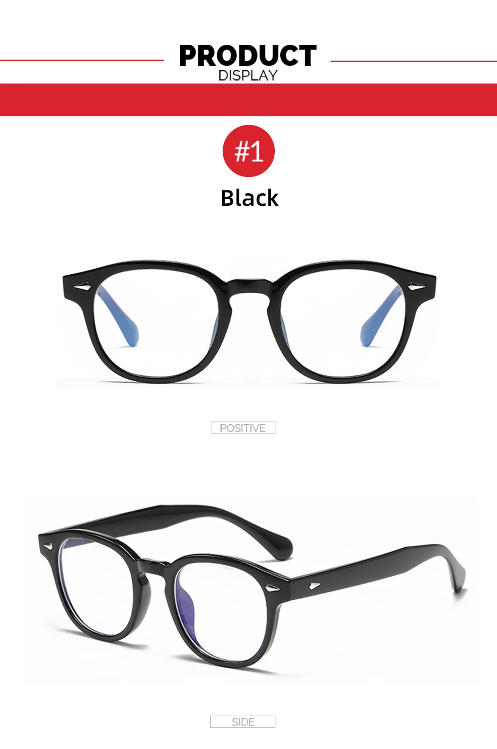 Klassische Eckige Schwarze Blaulichtfilter-Brille 2026 Herren Vintage Klare Blaulicht-Linsen Brillengestell Damen – Detail 12
