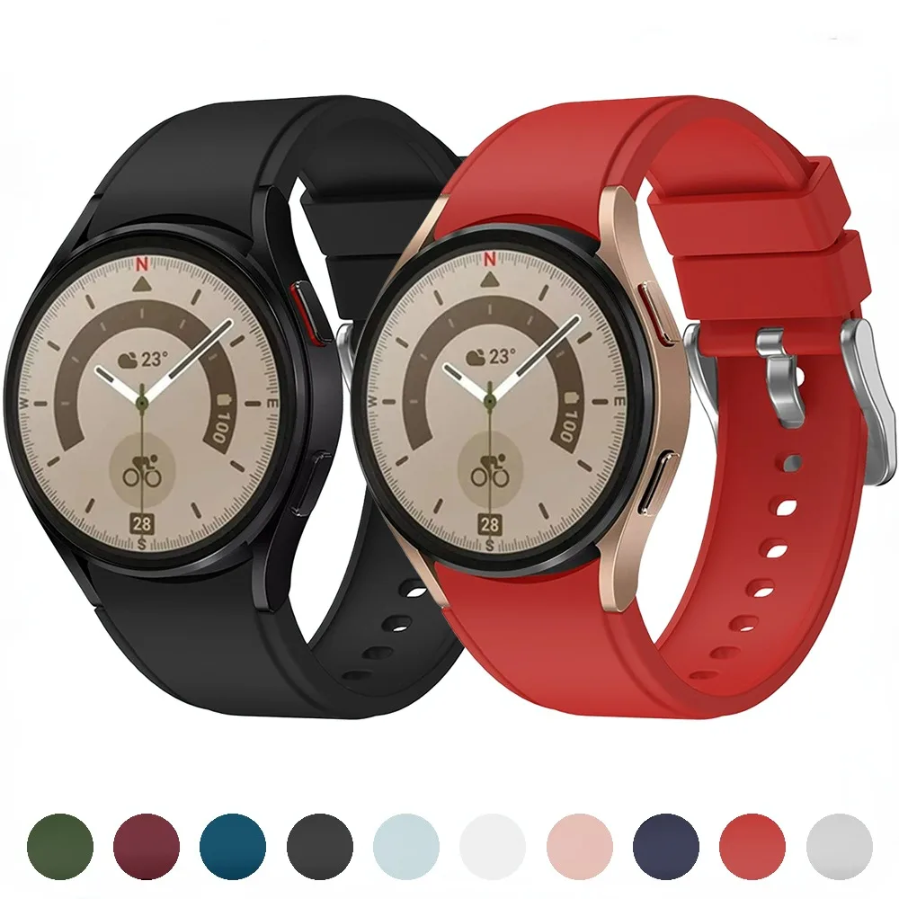 Sem lacunas pulseira de silicone para samsung galaxy 7/6/5/4 44mm 40mm/4 6 clássico 46mm 42 47mm 43mm pulseira galaxy watch 5 pro 45mm cinta