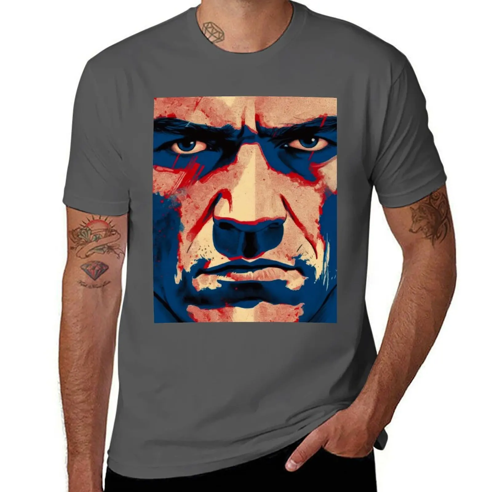 

Antonio Banderas Passion's Palette T-Shirt Art Pattern Printed Casual Top