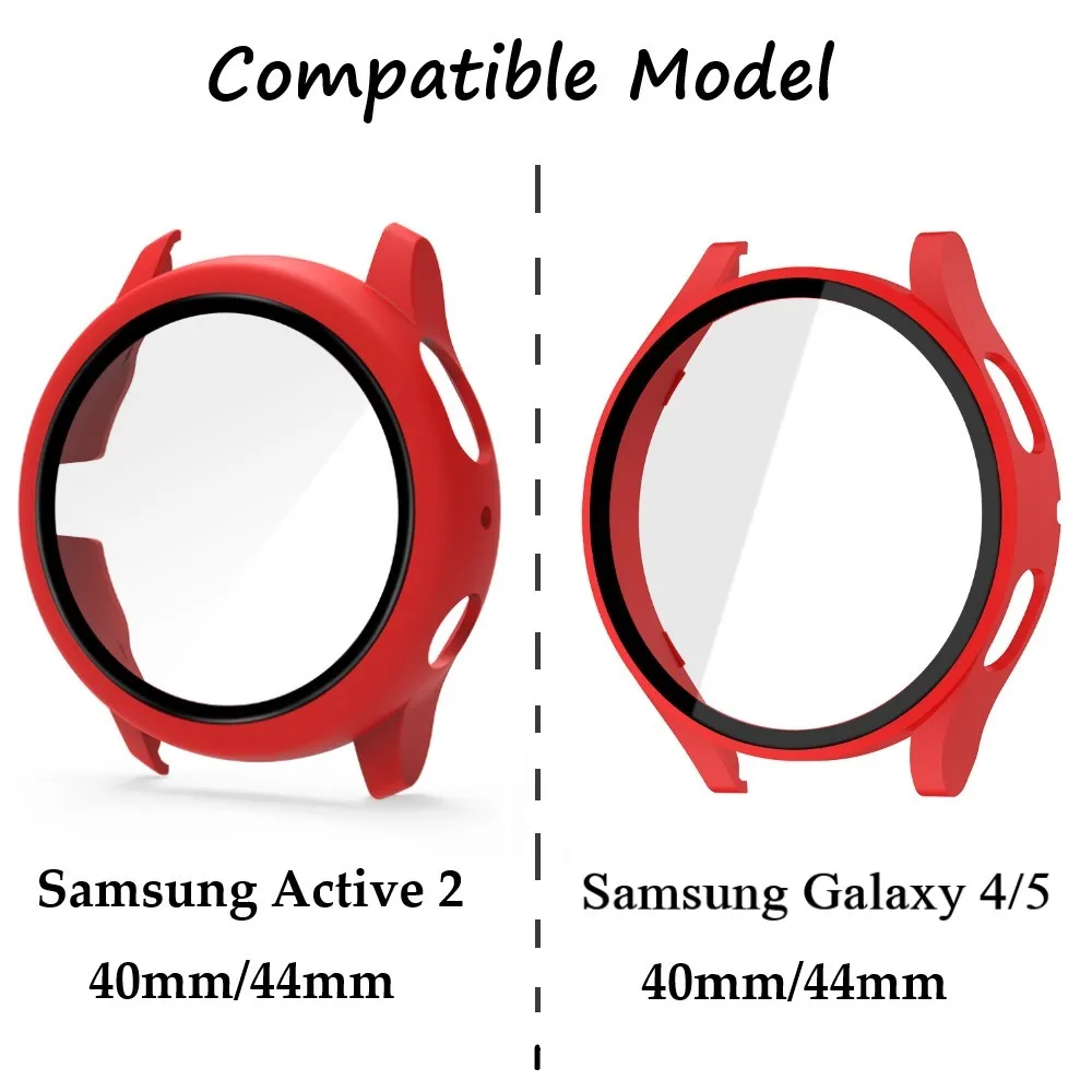 20mm Strap+Case for Samsung Galaxy Watch 4/5 40mm Bracelet Band For Samsung Watch Active2 40mm 44mm Protective Bumper Cover Case